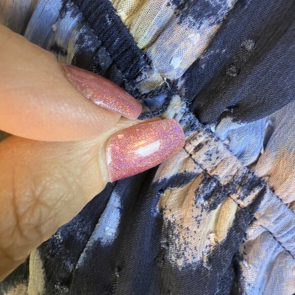 Ava & Viv Women's Size 1X Navy Floral Midi  3588 - Picture 8 of 9